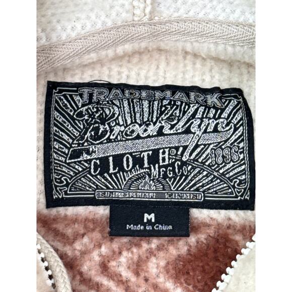 NWT Brooklyn Cloth Sherpa Quarter Zip Pullover Womens Size Medium Aztec Print - Picture 2 of 7